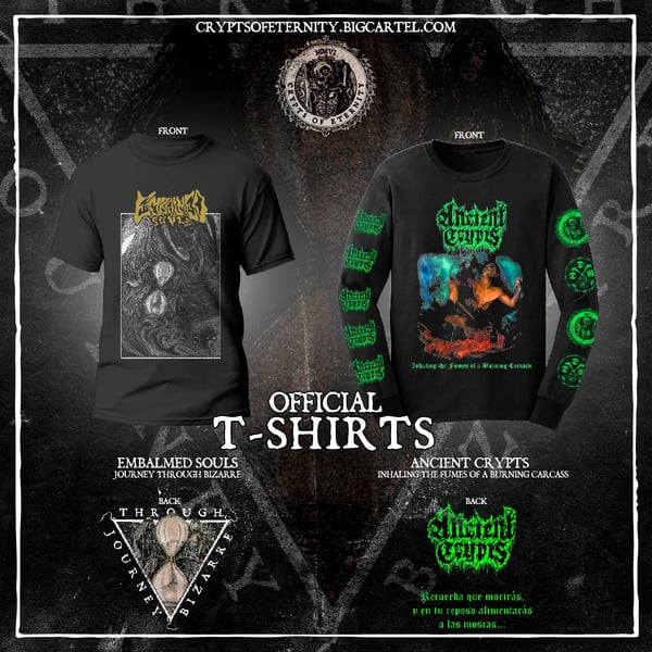 Image of EMBALMED SOULS  TS & ANCIENT CRYPTS LS official merch