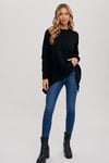 trapeze sweater knit pullover