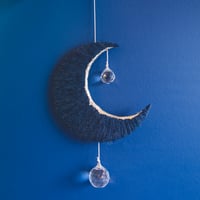 Image 1 of Crescent Moon Double Suncatcher by The Cosmic Workroom