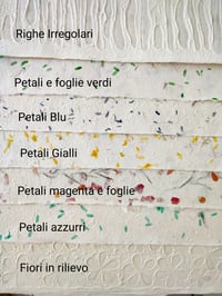 Image 5 of Linea in carta di Gelso con inserti floreali