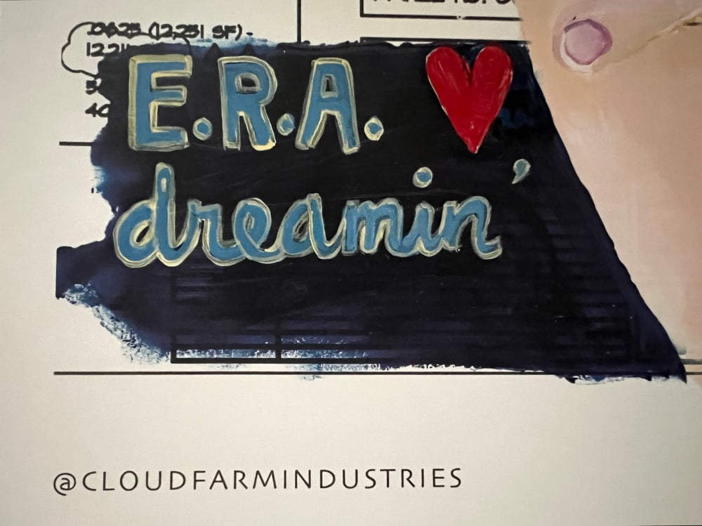 ERA Proposed Equal Rights Amendment Poster with Hand painted HEART