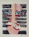 ERA Proposed Equal Rights Amendment Poster with Hand painted HEART