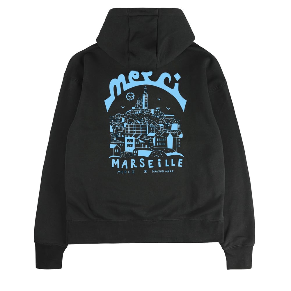 SWEAT MERCI X MAISON MÈRE Black/Bleu ciel