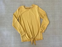 Image 1 of Mustard yellow tie front top