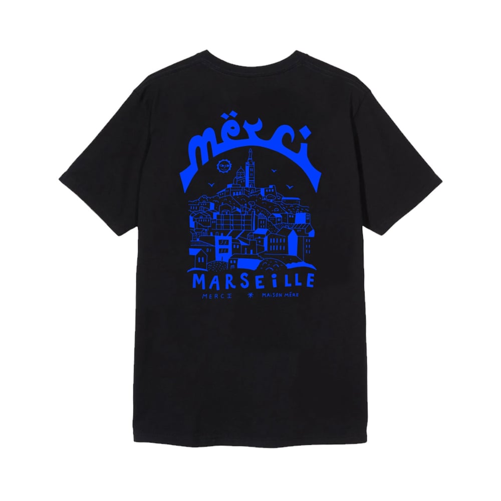 T-SHIRT MERCI X MAISON MÈRE Black/Bleu