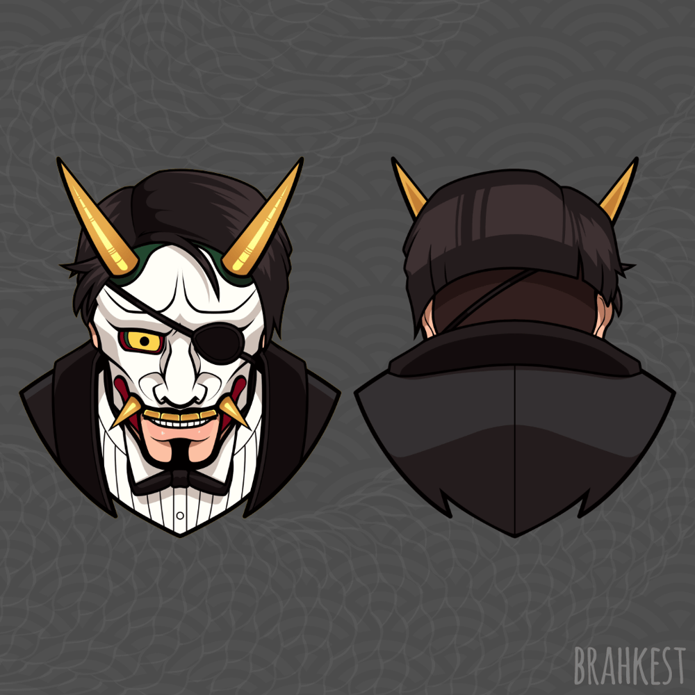 Hannya-Man Acrylic Charm