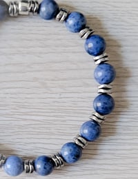 Image 2 of Blue Dumortierite Gemstone Bracelet