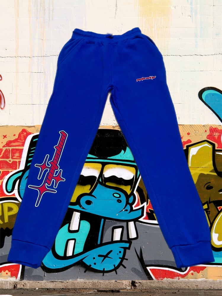 Image of BLUE PAYCATION SHOOTING STARS SWEATPANTS