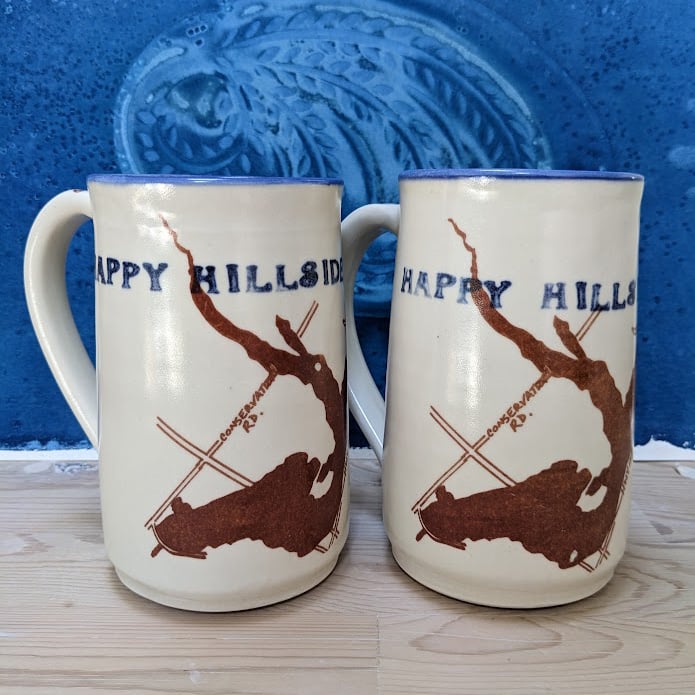 Image of Happy Hillside Pair of Mugs