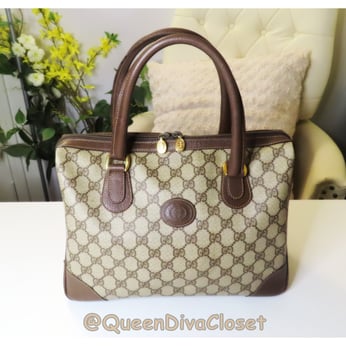 Gucci, Bags, Vintage Gucci Boston Doctors Speedy Monogram Gg Tote