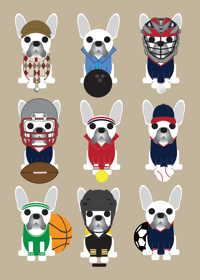 Image 1 of French Bulldog Sports Collection