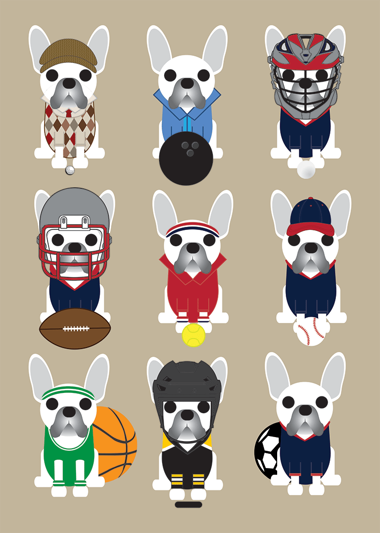 French Bulldog Sports Collection