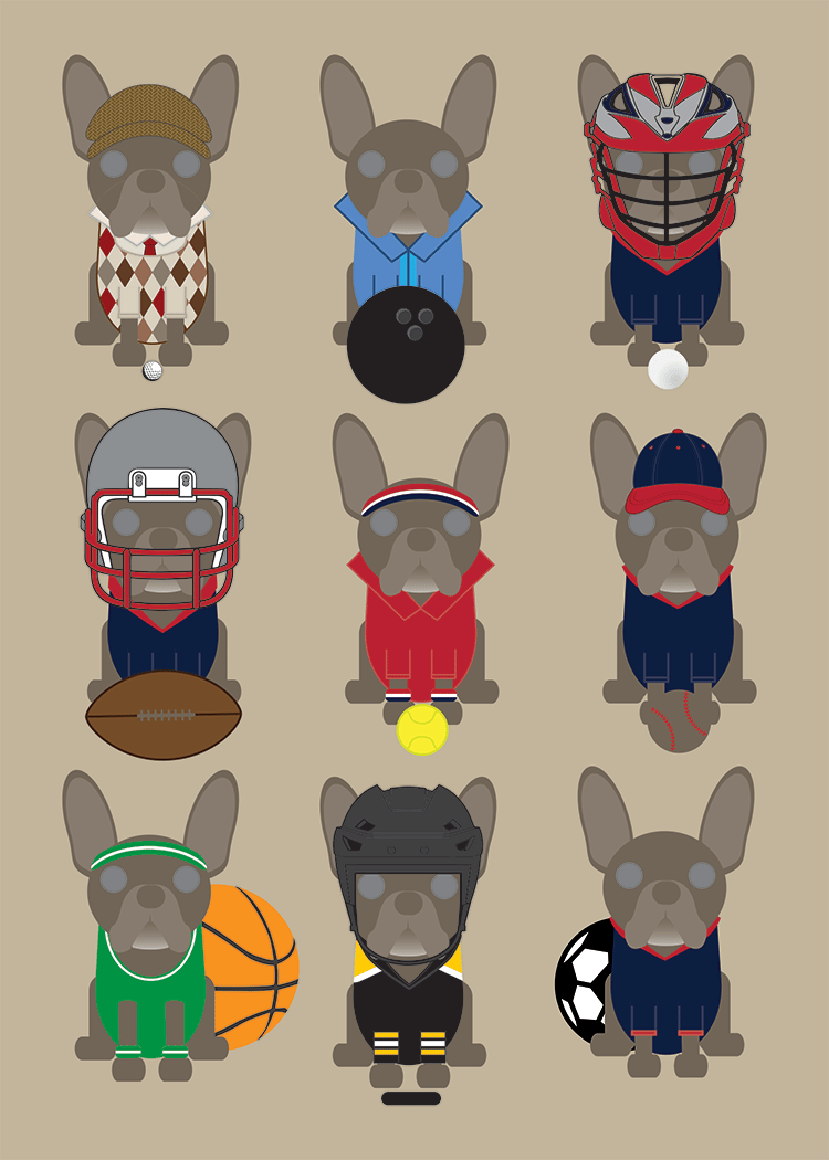 French Bulldog Sports Collection