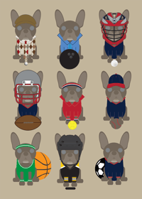Image 3 of French Bulldog Sports Collection