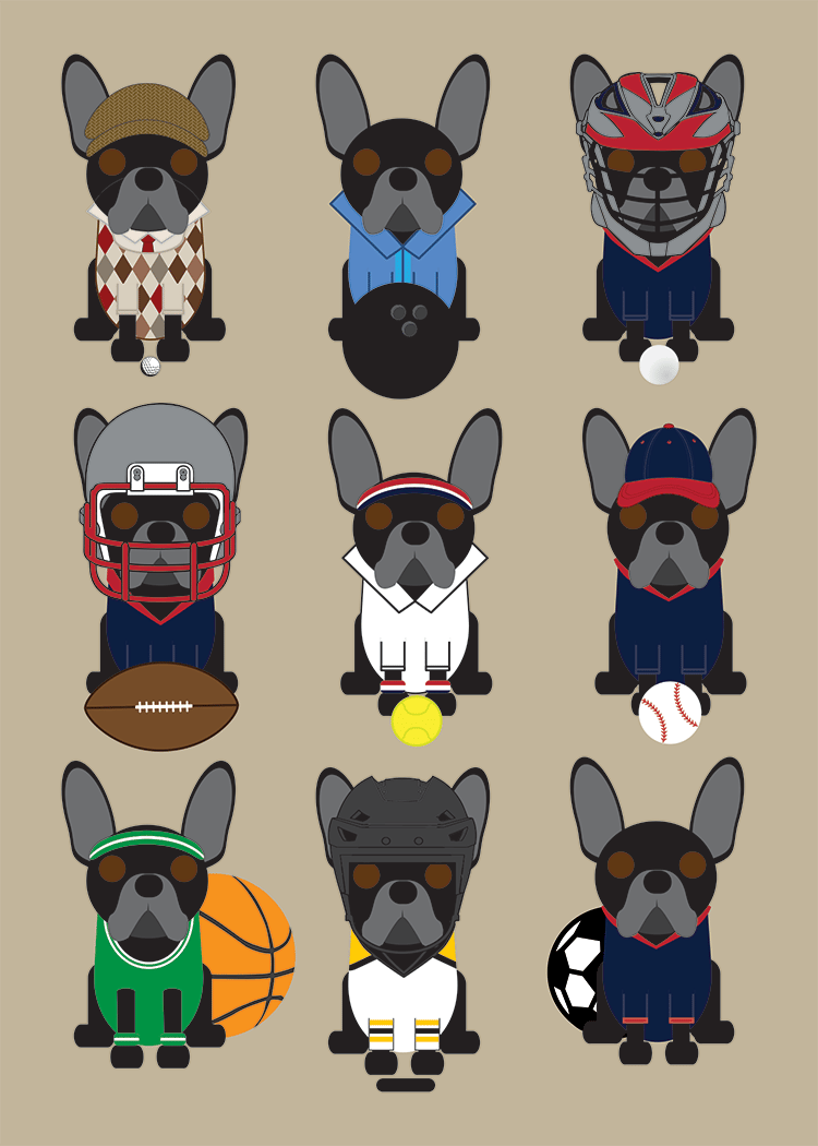 French Bulldog Sports Collection