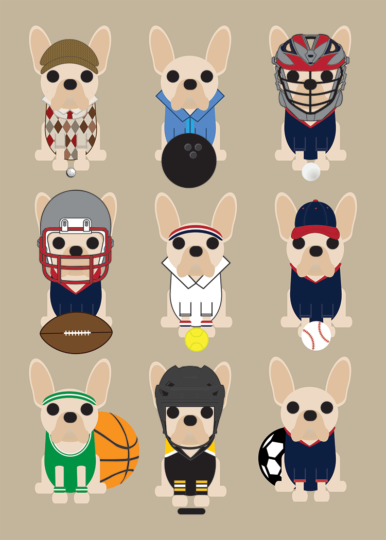 French Bulldog Sports Collection