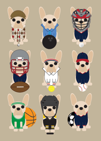 Image 4 of French Bulldog Sports Collection