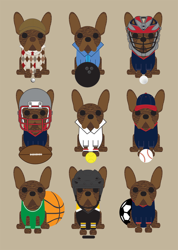 French Bulldog Sports Collection