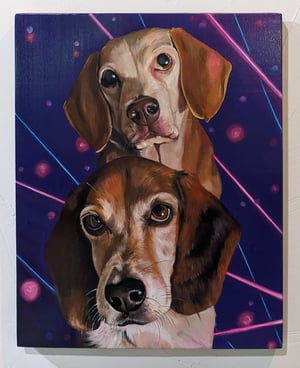 12”x14” Custom Pet Portrait on Wood