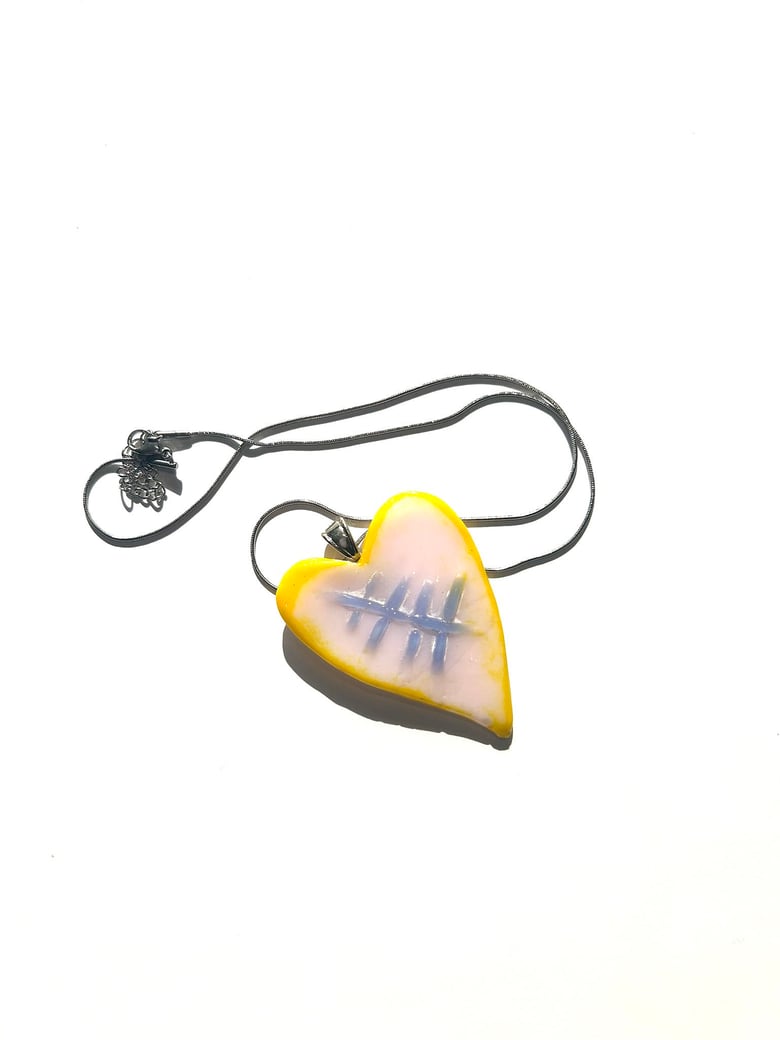 Image of A Scar on my Heart Pink and Yellow
