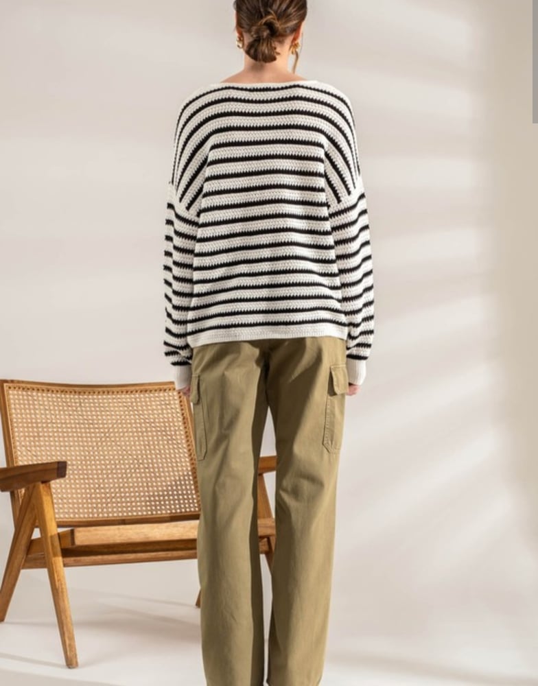 Image of Abbey striped knit sweater