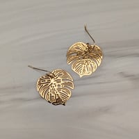 Image 4 of Monstera Leaf Earrings