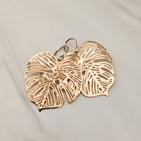 Image 5 of Monstera Leaf Earrings