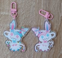 Image 5 of Mimi Eeveelution Holographic Acrylic Keychains