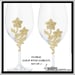 Image of Gold Champagne Flutes Floral