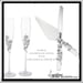 Image of Floral Silver Cake Knife and Cake Server Set