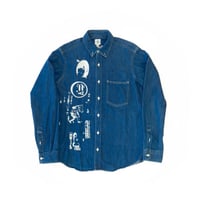Image 1 of Embroidery Denim Shirt