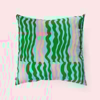 Image 1 of AT THE BEACH CUSHION - SEA WEED