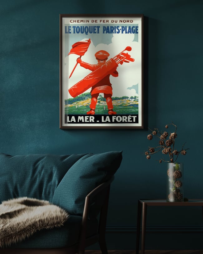 Le Touquet Paris-Plage | Edouard Courchinoux | 1925 | Vintage Travel Poster | Art Print | Home Decor