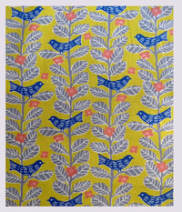 Image 3 of Tissu: Blue birds in the trees