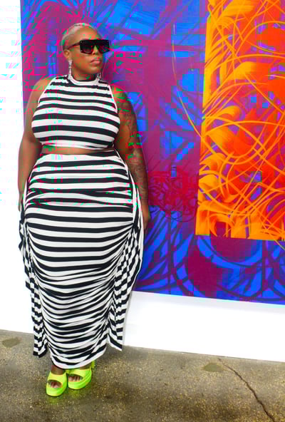 Image of Striped Out Skirt Set