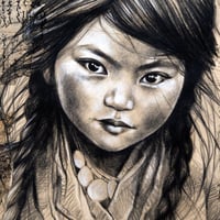 Image 2 of Paper Art Print - "Les tresses"