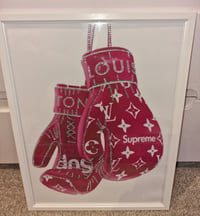 Image 1 of RED BOXING GLOVE GLOSSY PRINT 