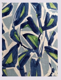 Image 1 of Tissus: Wild grass modern graphics blue
