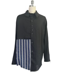 Image 1 of Titanic Shirt Blue Striped Silk