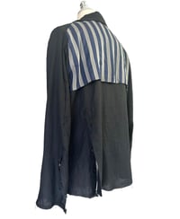 Image 3 of Titanic Shirt Blue Striped Silk