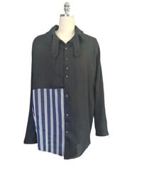 Image 4 of Titanic Shirt Blue Striped Silk
