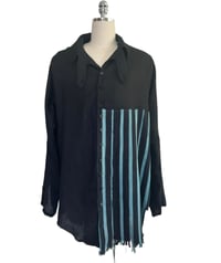 Image 1 of Titanic Shirt with Vintage Blue Woven Fringe