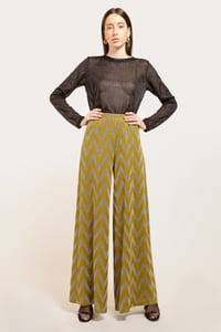 Image 2 of PANTALONE PALOMA ZIG ZAG FOGLIA €159 - 50%