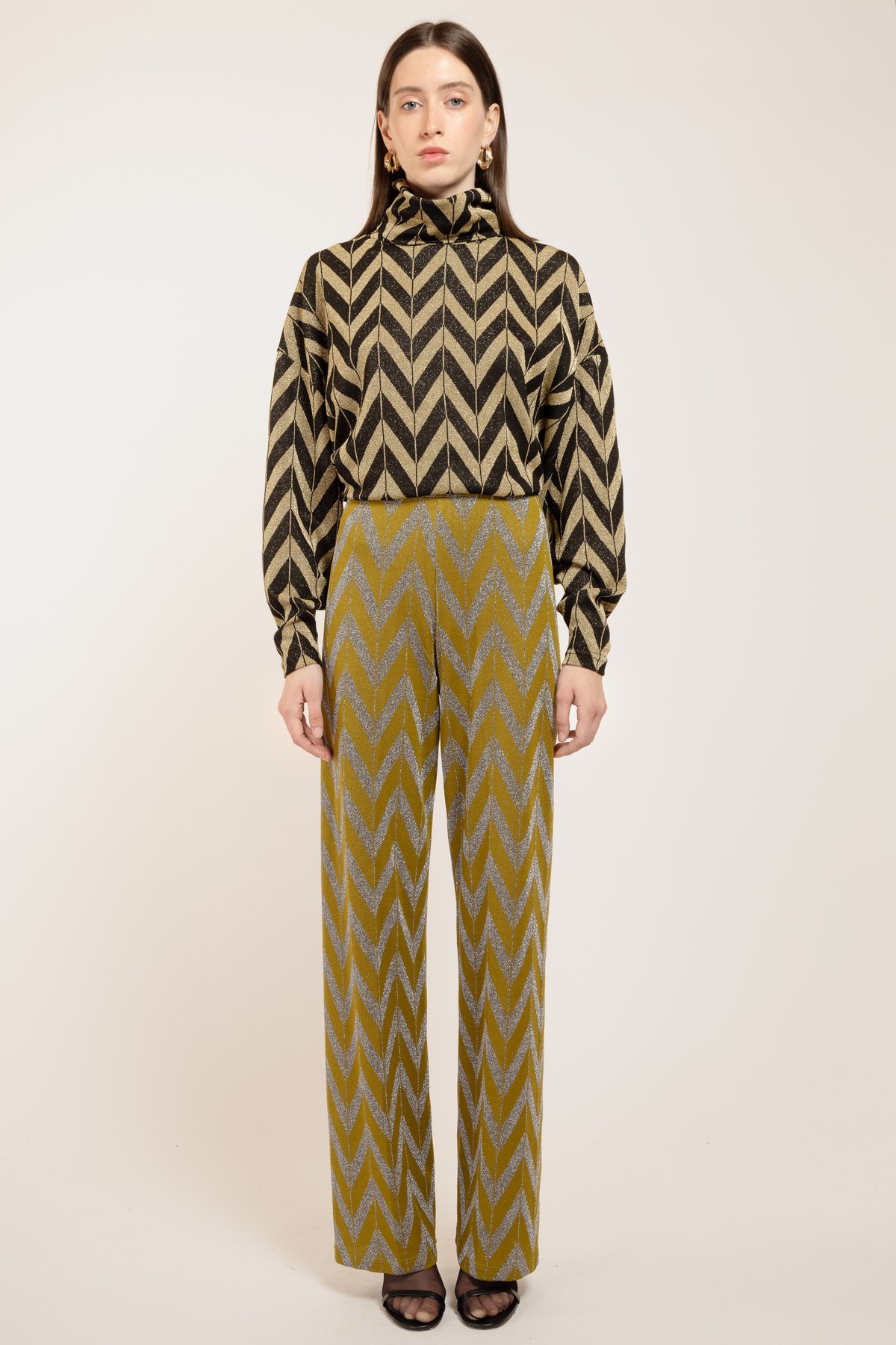 Image of PANTALONE POLINESIA ZIG ZAG FOGLIA €151 - 50%