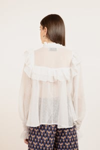 Image 3 of CAMICIA MEGAN PLUMETY BIANCO €159 - 50%