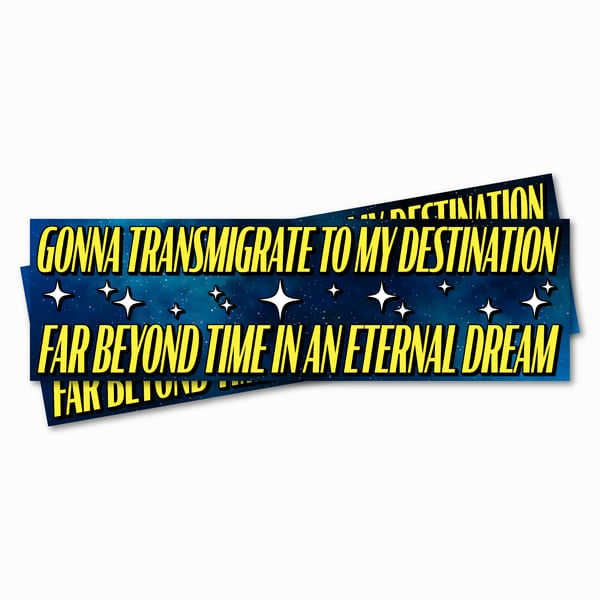 Image of Transmigration bumper sticker (2 pack, ships free)