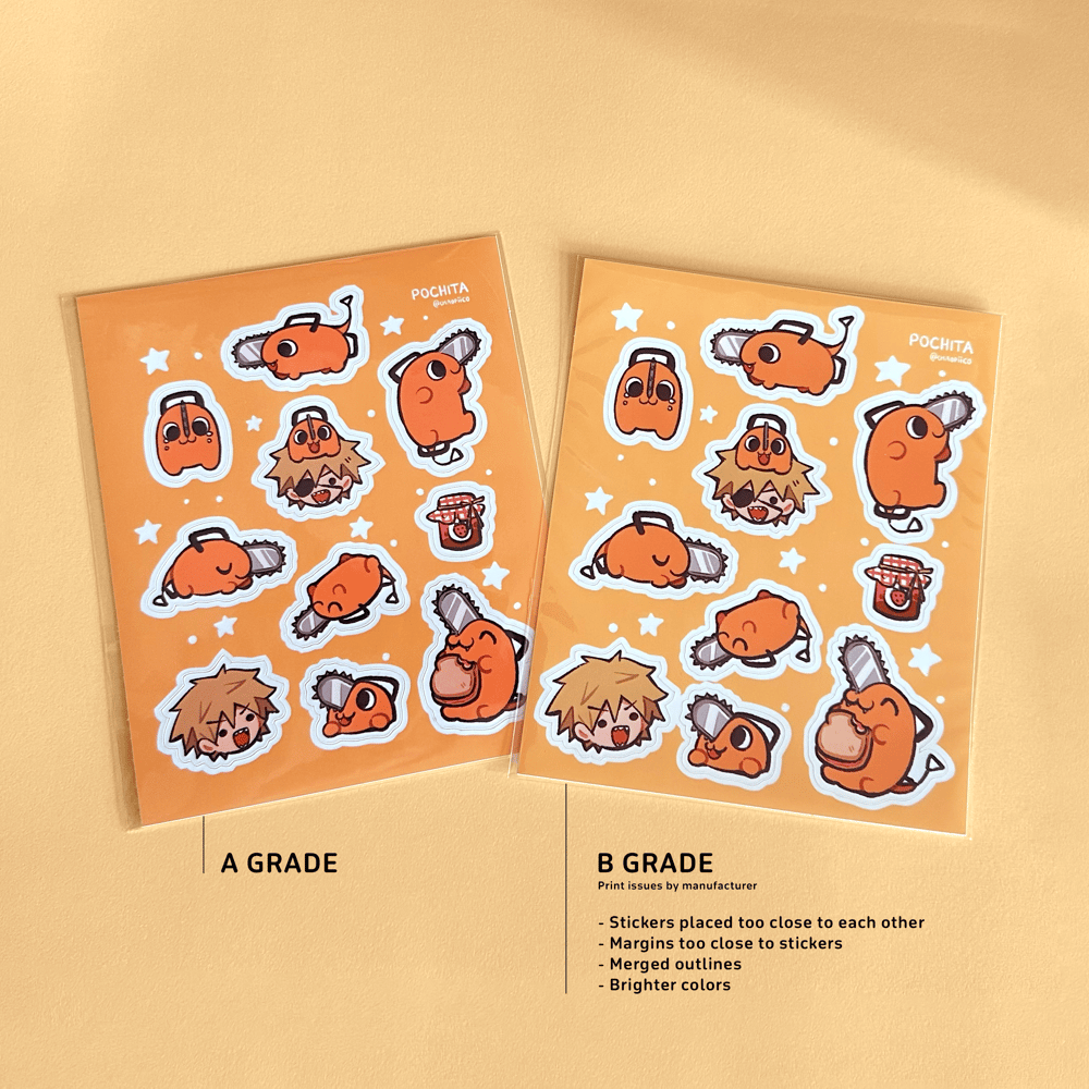 Image of Pochita Sticker Sheet