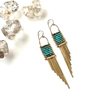 Image 4 of Demimonde Turquoise Asymmetrical Earrings