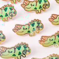 Image 2 of Jackson's Chameleon - Tiny Reptile Enamel Pins
