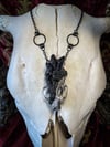 Crystallized Mink Skull - Necklace 